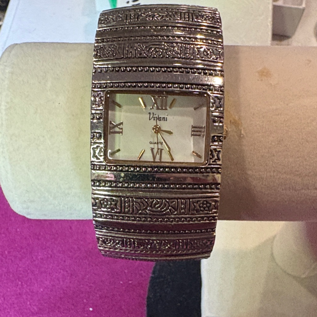 Silver Textured Bracelet Watch
